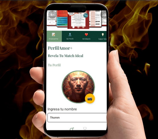 PerfilAmor+ app example
